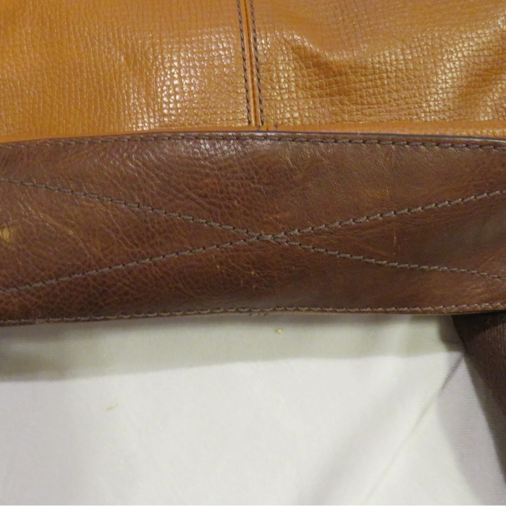 Fossil Brown Messenger Bag with Nylon adjustable strap - Picture 10 of 16